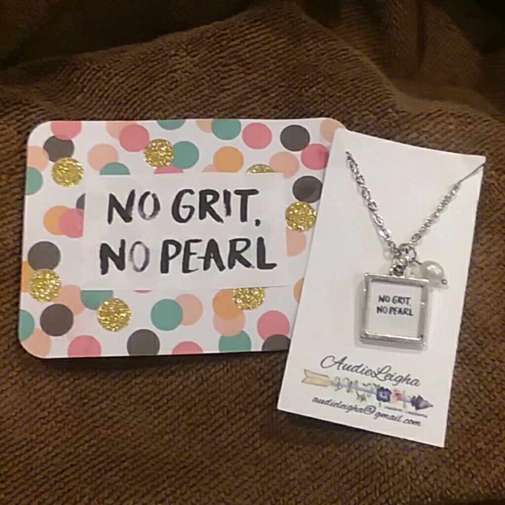 No Grit No Pearl Necklace